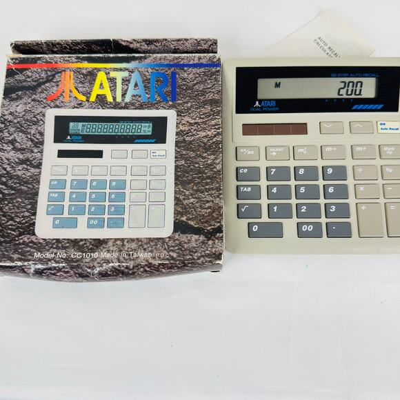 Vintage NOS w/ Box Atari CC1010 Calculator Retro Computer PC Gaming Collection - Picture 7 of 7